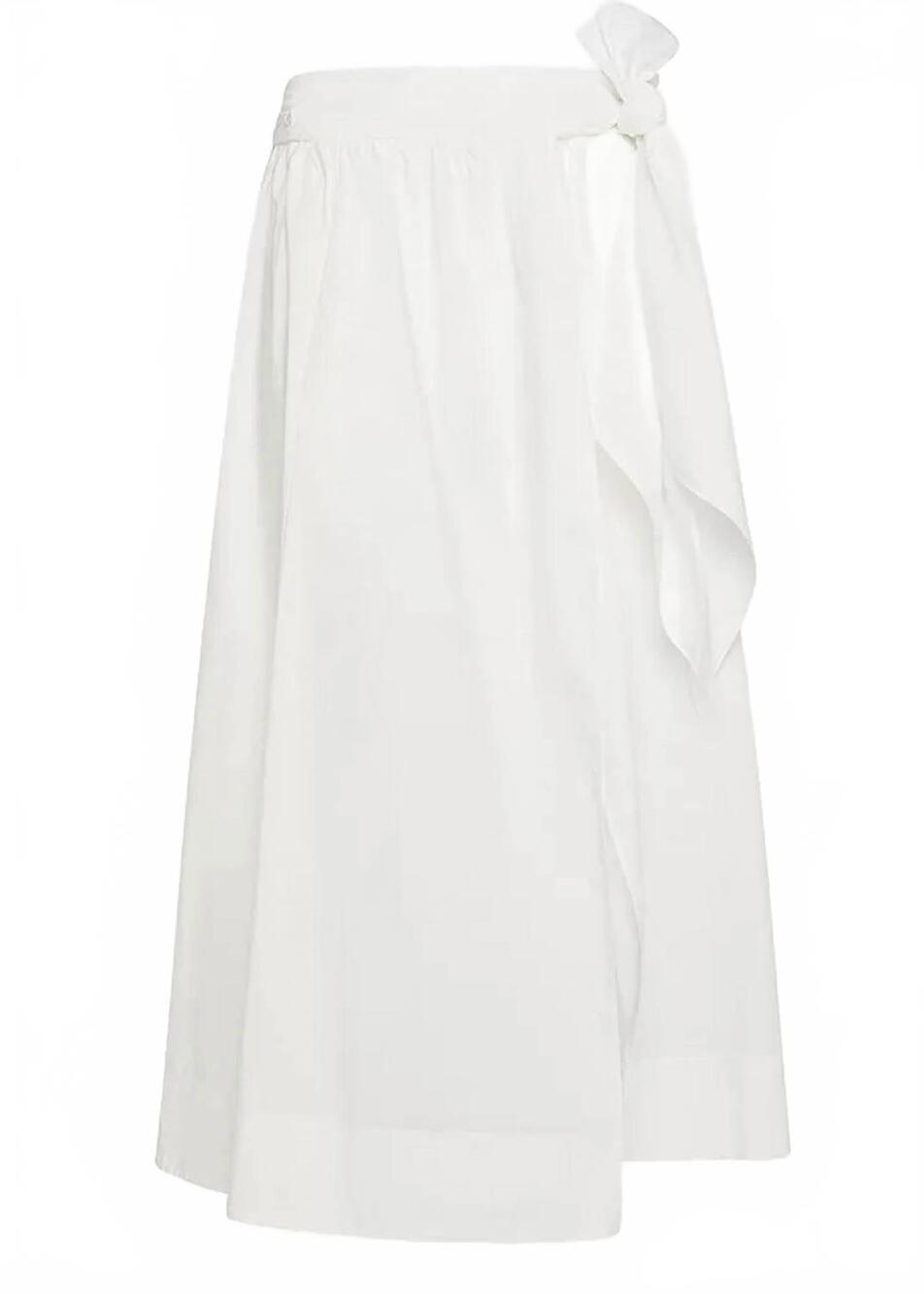 NEW FORTE FORTE women's bci cotton popline skirt in white
